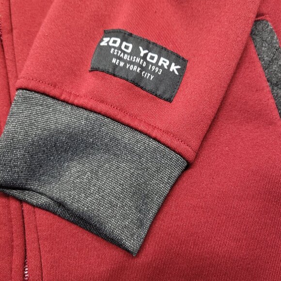 Zoo York Mens Hoodie Jacket Medium Full Zip Fleece Embroidered Logo Pockets - Picture 9 of 16